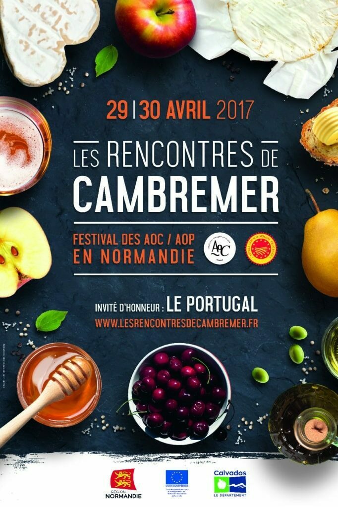 Les Rencontres de Cambremer 29-30 Avril 2017 - Affiche Festival Gastronomie Normandie - AOC Cours Cuisine Mobile FlyinChef